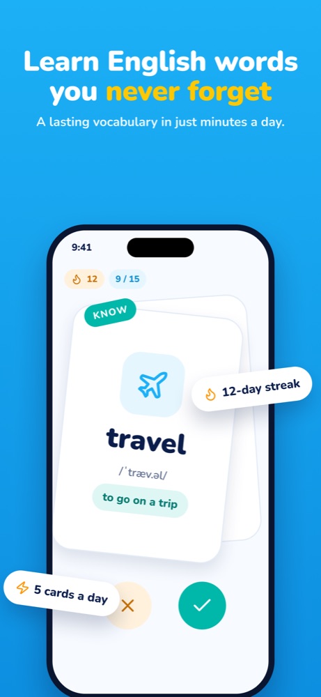 A flashcard for the word travel